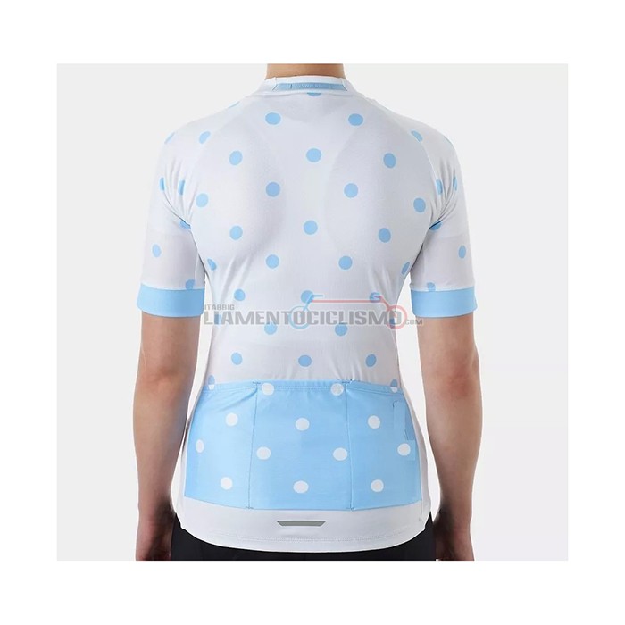 Abbigliamento Ciclismo Donne Trek Manica Corta 2021 Bianco Azzurro